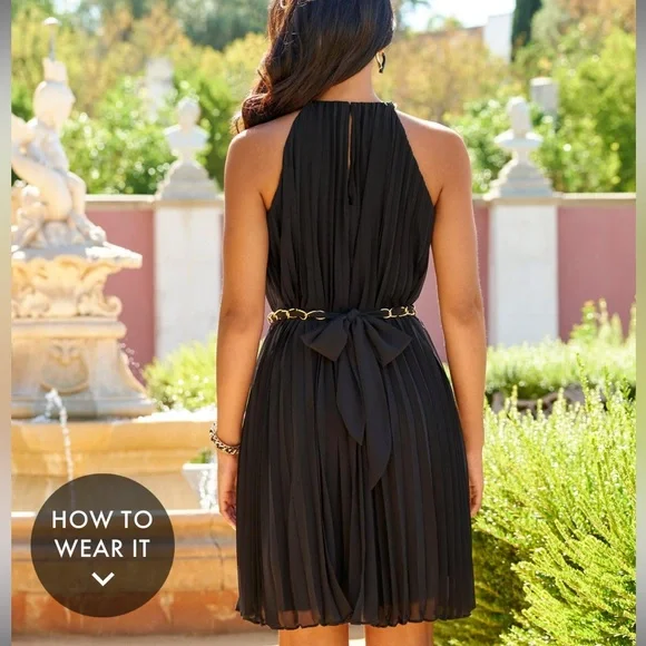 Boston Proper size XS pleated black dress. - Picture 3 of 5